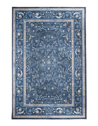 Indigo Bloom Chenille Rug