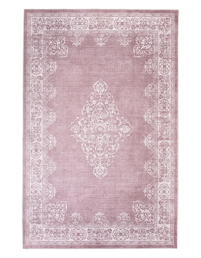 The Dusty Rose Medallion Chenille Rug