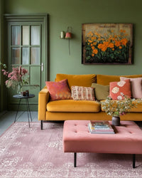 The Dusty Rose Medallion Chenille Rug