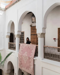 The Dusty Rose Medallion Chenille Rug