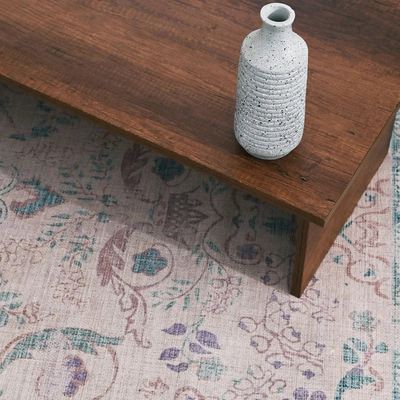 The Mint Bouquet Chenille Rug