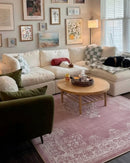 The Dusty Rose Medallion Chenille Rug