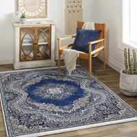 Kashany Blue Premium Velvet Rug 