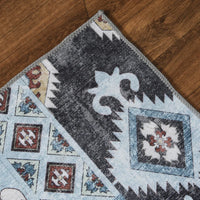 Batik Geo Patchwork Chenille Rug 