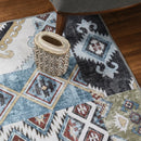 Batik Geo Patchwork Chenille Rug 