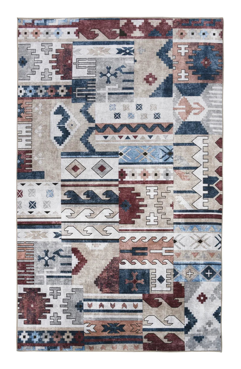 Wecon Patchwork Chenille Cotton Rug