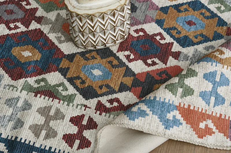 Afghan Printed Kilim Area Rug 