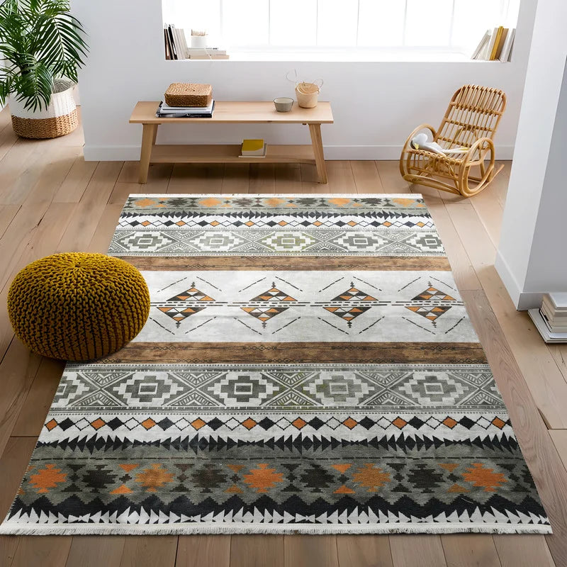 Casavani Printed Kilim Area Rug
